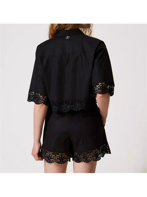 POPLIN SHORTS TWIN SET | 251TT209600006 NERO